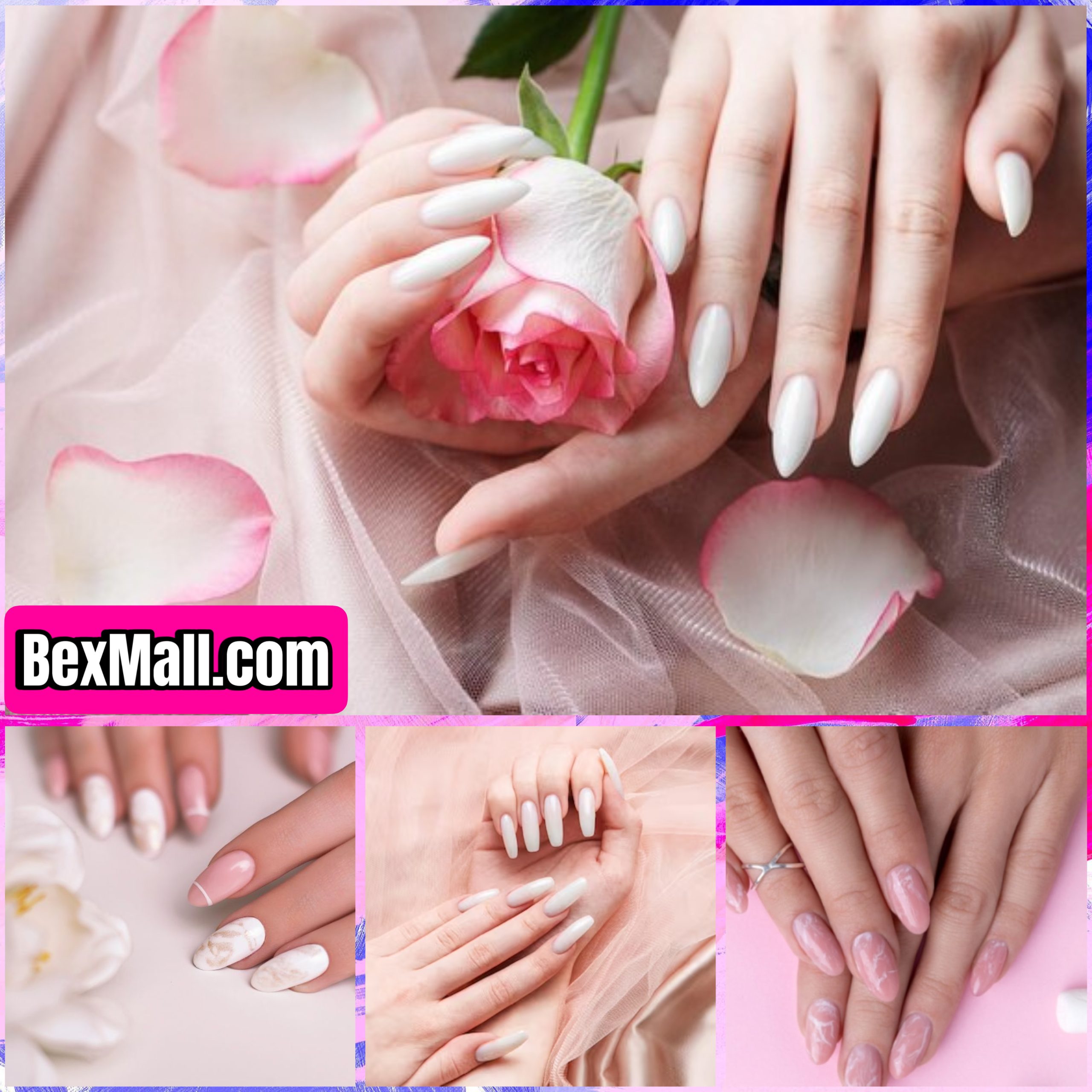 ไอเดียแต่งเล็บ Peach Ombre Nails 2024 เล็บไล่สี เรียบๆ